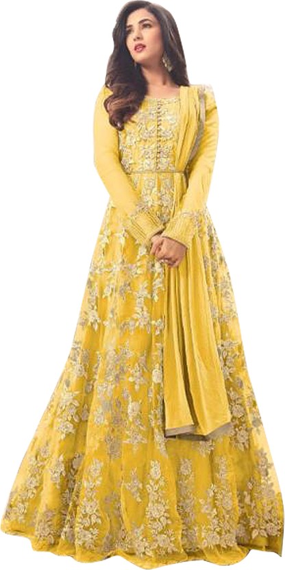 yellow suit on flipkart