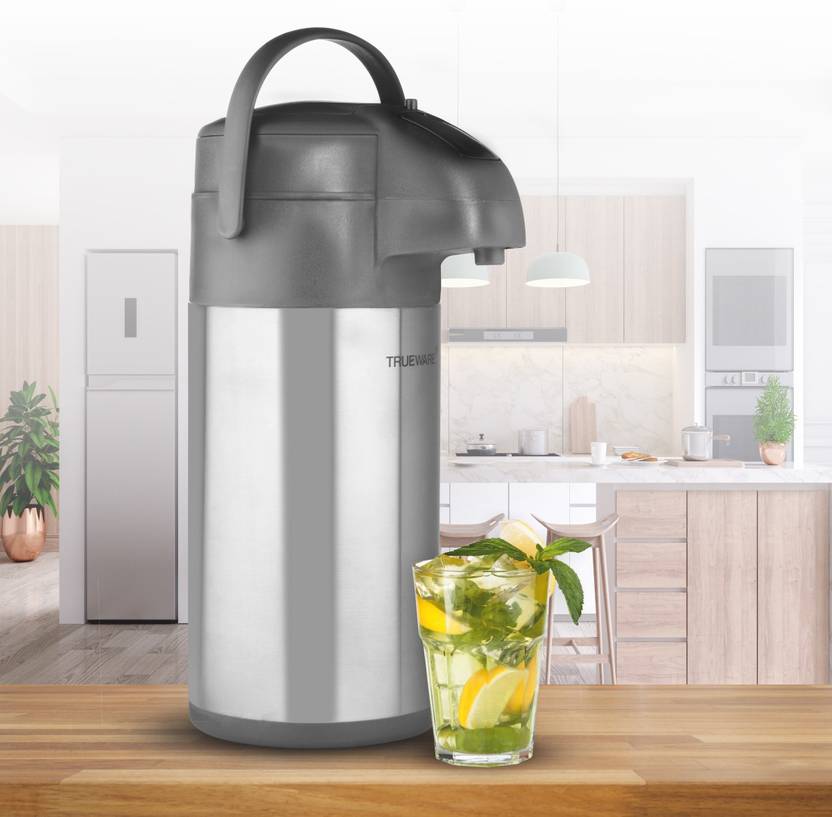 Trueware Airpot 3000 Insulated Stainless Steel Flask, Hot and cold