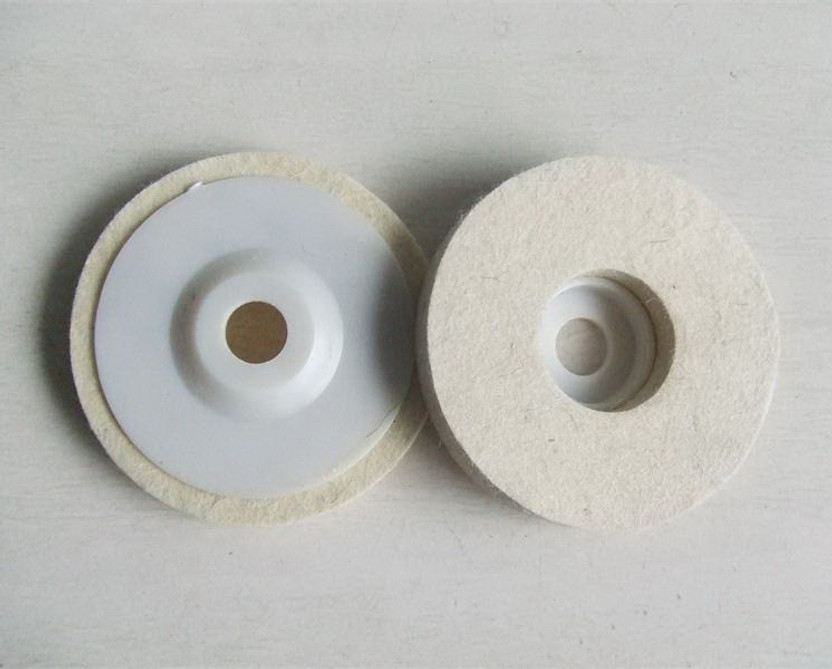 Ess Aar Wool Polishing Wheel Buffing Pad for polishing stainless steel, metal, marble, glass ceramic, 4 Inch (Set of 2) Metal Polisher(4 inch)
