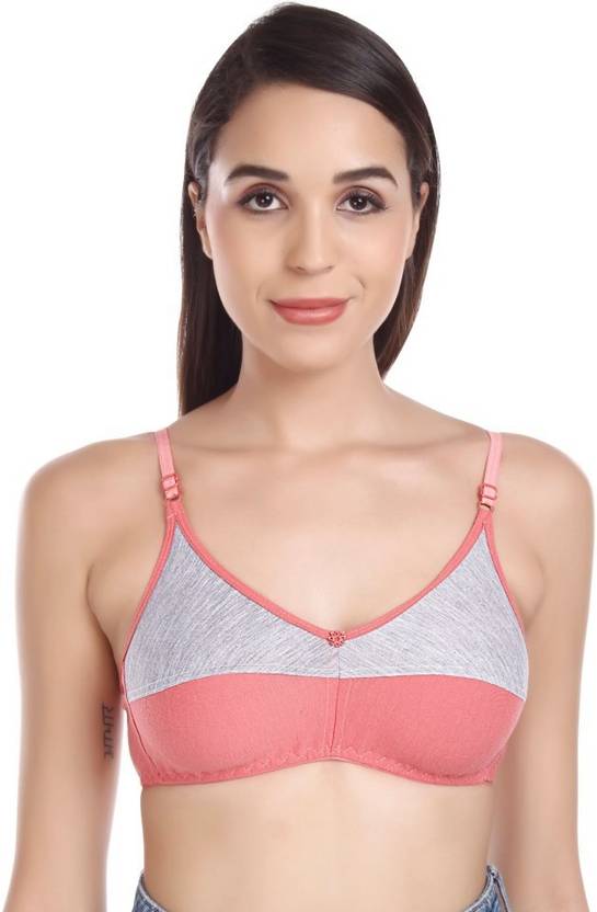 NUTEK FASHION NF GREY PC NON PADED BRA NF GAJRI Women Full Coverage Non