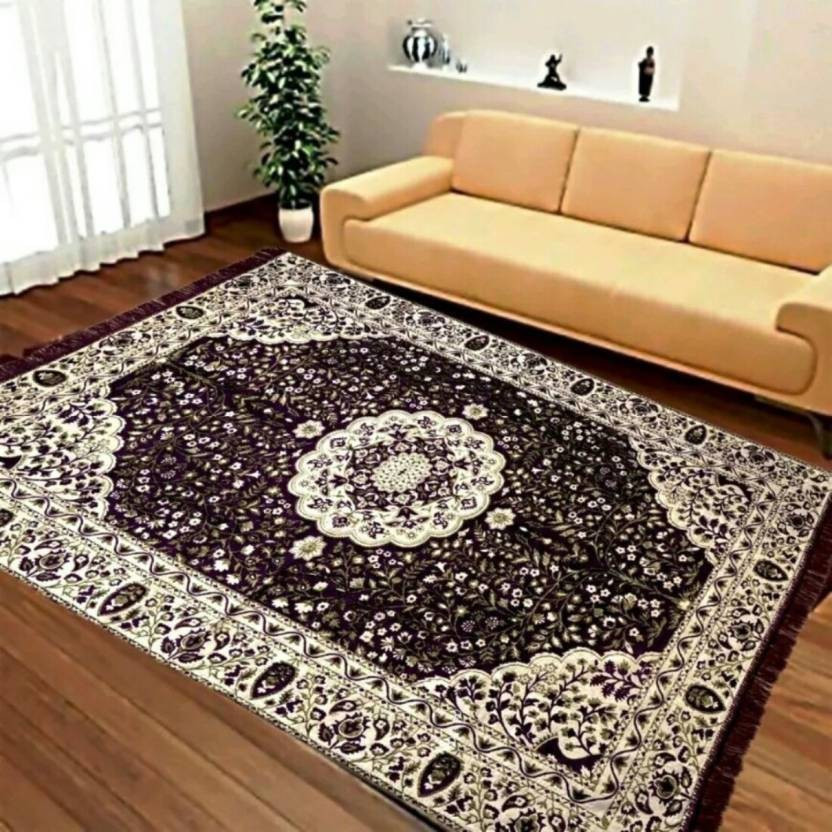 FurnishHut 4 ft  X 6 ft Cotton Carpet(Rectangle, Multicolor)