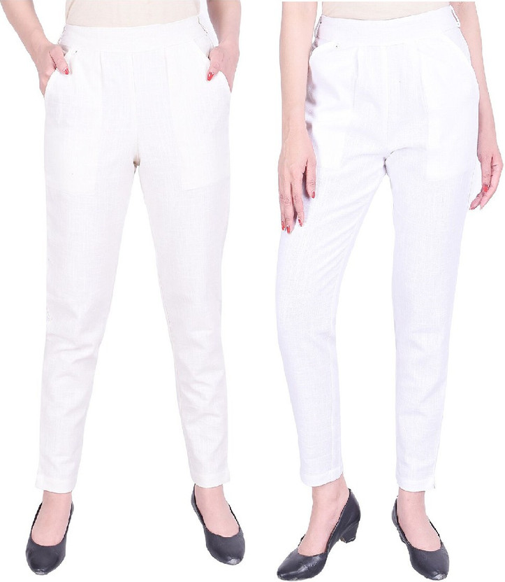 IRK IRK Fashion Slim Fit Women White Trousers - Flipkart Deal