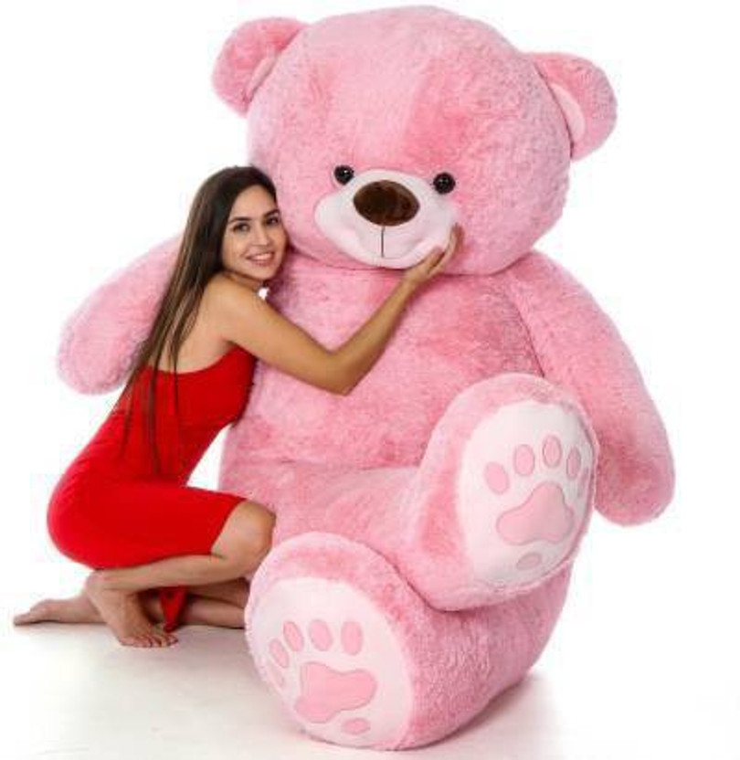 Ziraat 4 Feet Pink Footprint Teddy Bear I Love You Jumbo For Some One Special  - 120 cm(Pink)