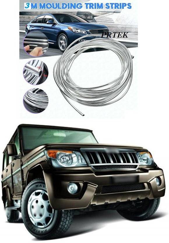 PRTEK Chrome Sticky Car Door Edge Scratch Guard Trim Molding Protector