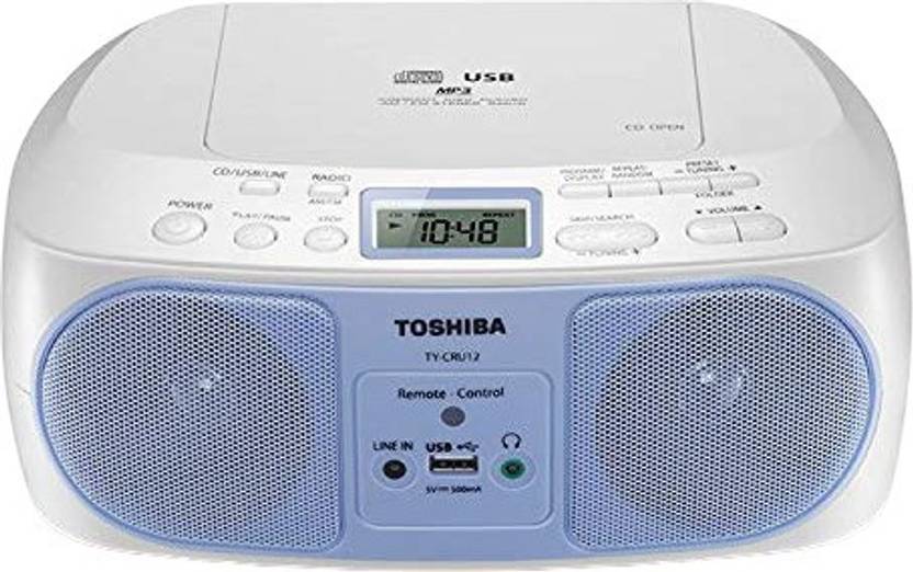 TOSHIBA Portable CD/USB/AM/FM Radio (TYCRU12 White) FM Radio TOSHIBA