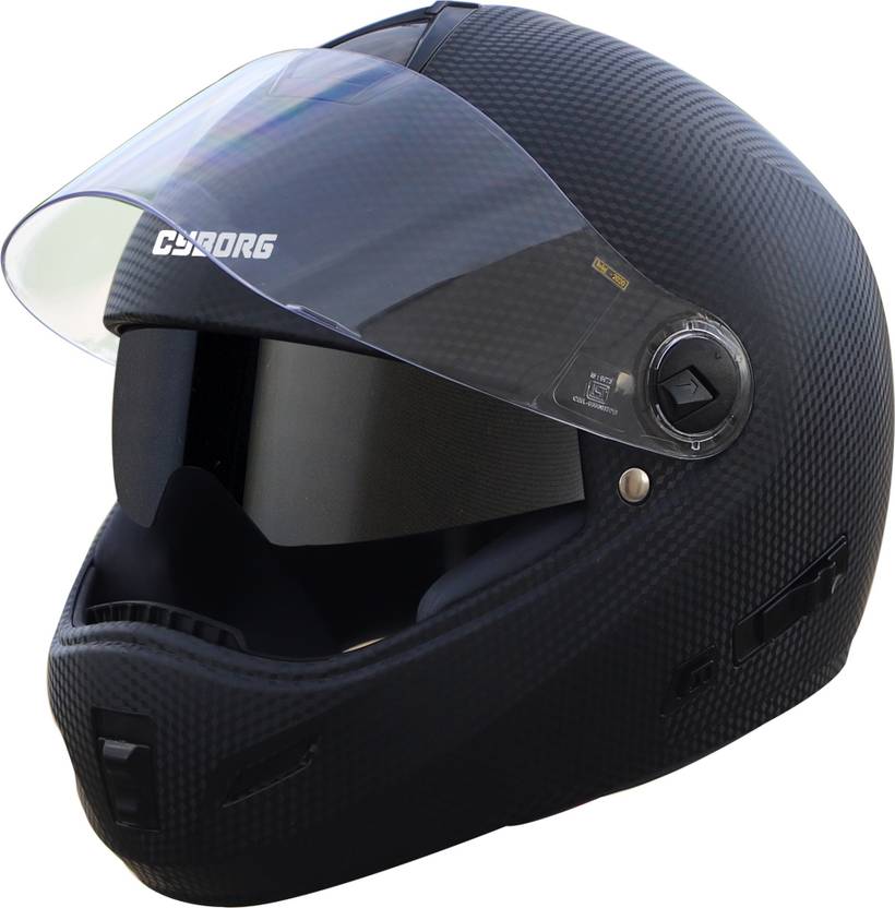 Steelbird Double Visor Full Face Helmet, Inner Smoke Sun Shield and Outer Clear Visor