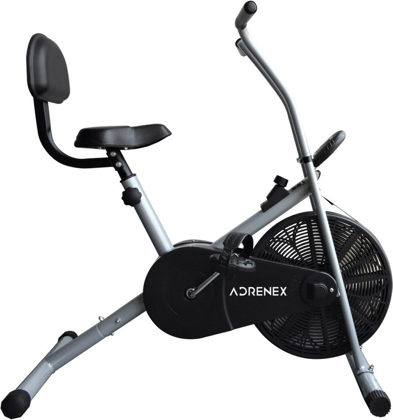 Adrenex by Flipkart AIRBIKE90BS Exercise Bicycle with Fixed Handles and Back Support Upright Stationary Exercise Bike(Grey)