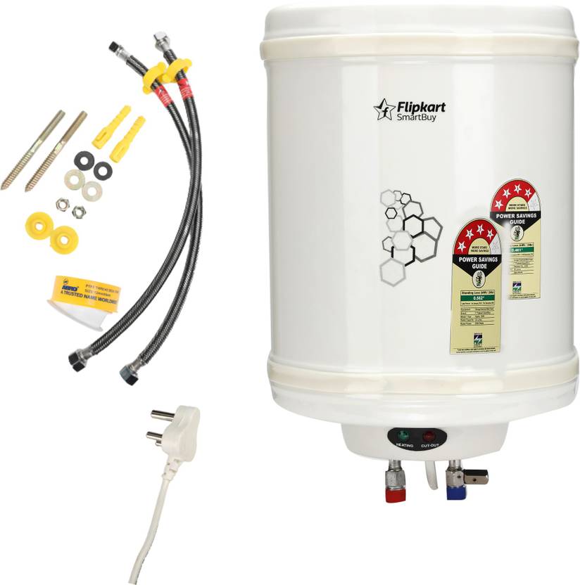 Flipkart SmartBuy 15 L Storage Water Geyser with Accessories (Steamer Pro, Ivory) Price in India