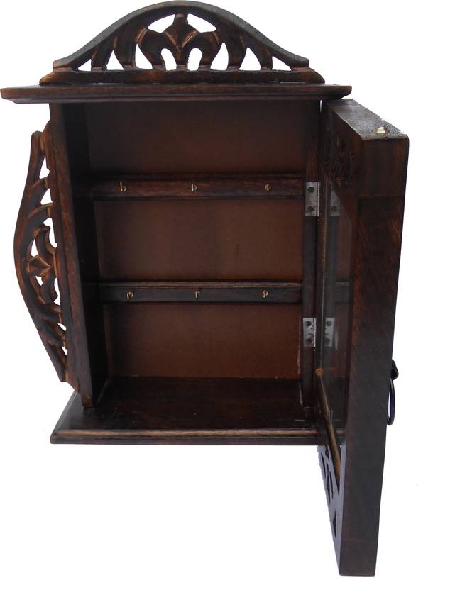 HANDICRAFT WOODEN MADE WELL CARVED BOX Wooden Glass Iron Key Holder HANDICRAFT WOODEN MADE WELL CARVED BOX Wooden Glass Iron Key Holder
