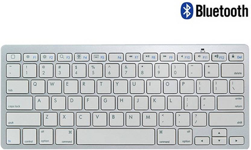 Callmate Bluetooth Keyboard with B.T USB Dongle Silver Bluetooth Laptop Keyboard Silver