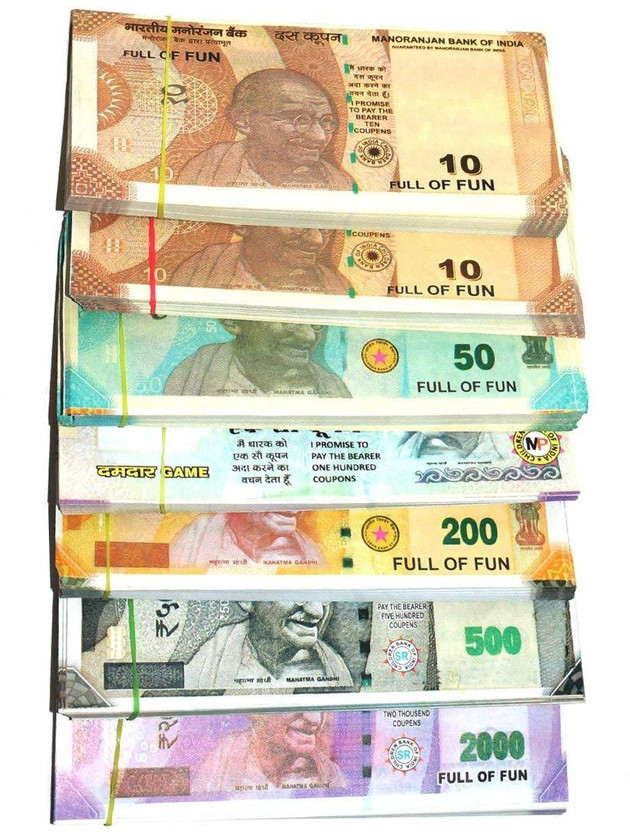 JERN Gag Toy for Kids Fake Dummy Notes for playing (100*3=300 Notes) (Rs.100, Rs.200, Rs.500 Notes) Currency Gag Toy (Multicolor) Fake notes nakli notes Dummy Notes notes Nakli Notes :: Fake Notes Gag Toy(Multicolor)
