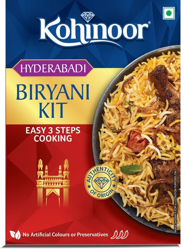 KOHINOOR Authentic Hyderabadi Biryani Basmati Rice Kit 327 g Price in