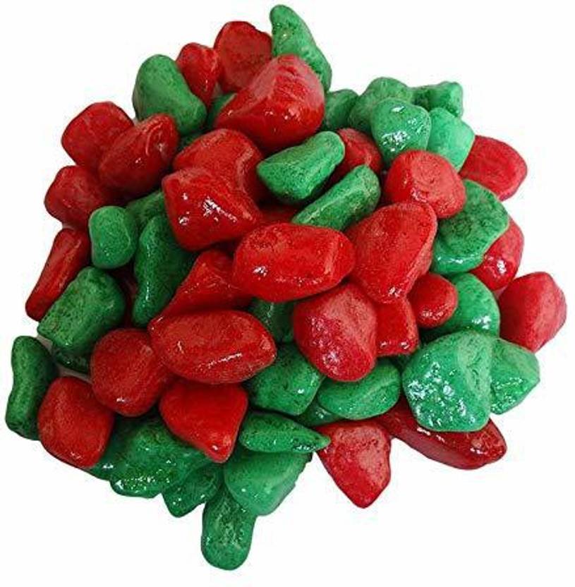 UNIQ WORLD RED AND GREEN STONE 500 GRM Polished Rectangular, Oval