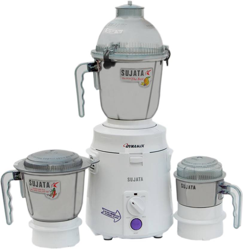 SUJATA by SUJATA dynamix 900 W Mixer Grinder (3 Jars, White) Price in