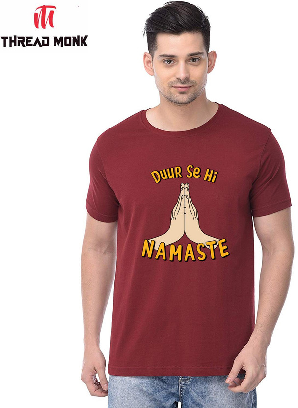 Thread Monk Printed Men Round Neck 