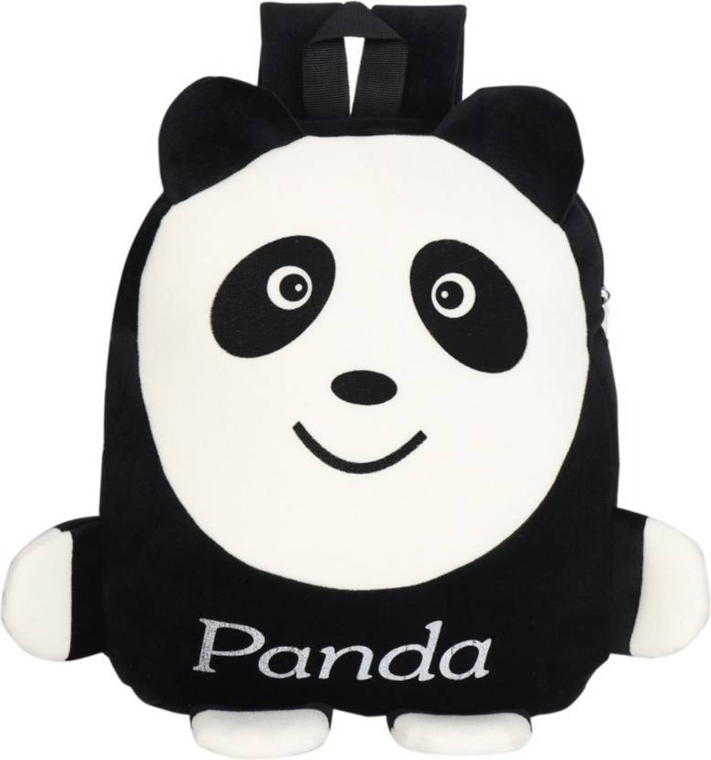 TENDAR PAAS old black Panda Velvet Kids School Bag