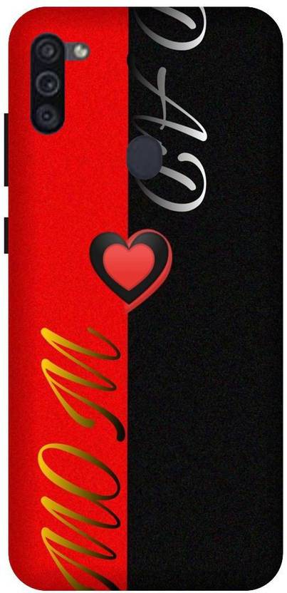 Clickzone Back Cover for Samsung Galaxy M11 Printed MOM_LOVE DAD_ I LOVE U- Mobile Back Cover