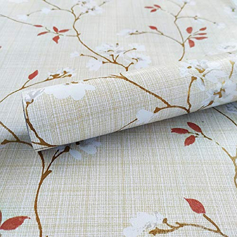 Wollzo 500 cm x 45 cm Floral & Botanical Paper Wallpaper(Multicolor)