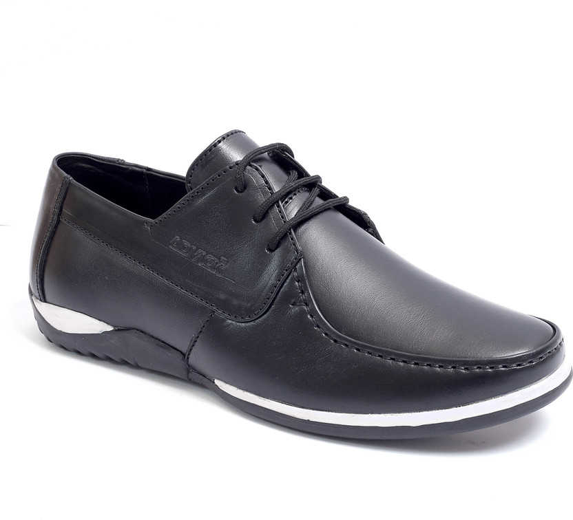 Black semi casual shoes Clearance