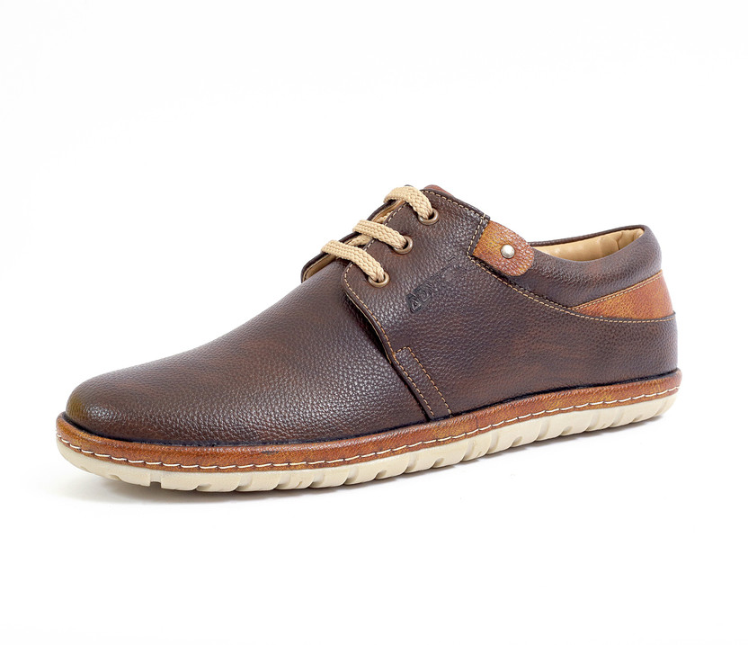 brown semi casual shoes