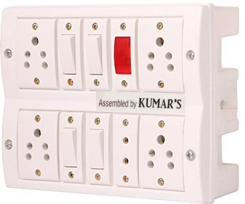 KUMAR multi outlet board Fitted with BRANDED (ISI MARKED) 5 Sockets(5