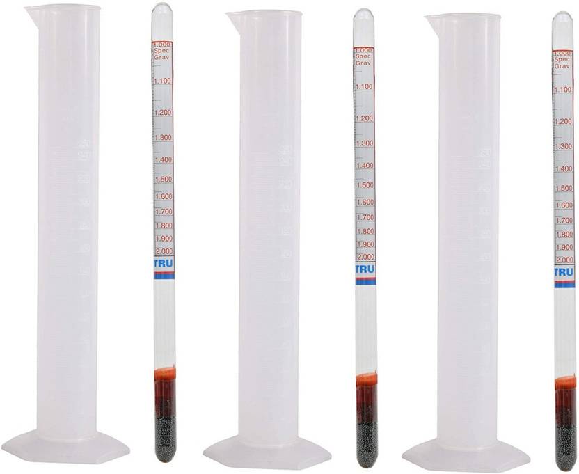 MRSC Plastic Measuring Cylinder 250 Ml. With Glass Hydrometer Specific