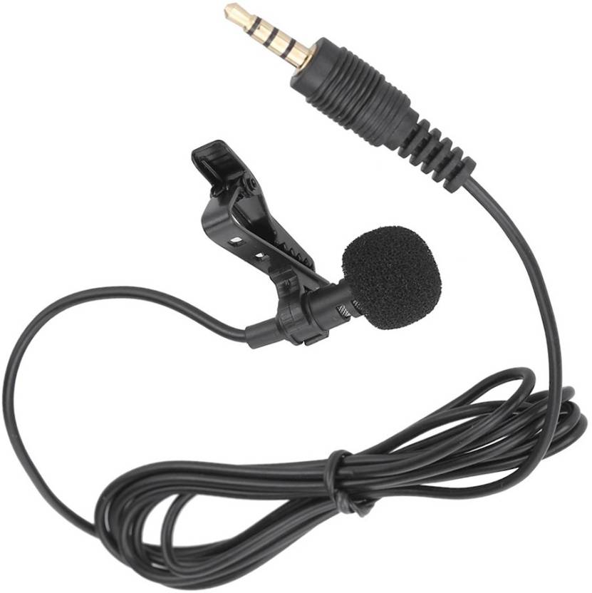 AMJ COLLAR MICROPHONE 3.5MM PLUG With TIE CLIP FOR YOUTUBE, VOICE REC ...