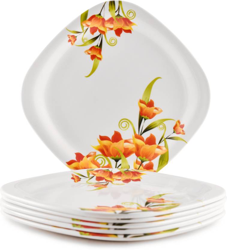 Dine With Us Square Dinnerware Microwave Safe Dishwasher Safe Melamine Plates Dinner Plate