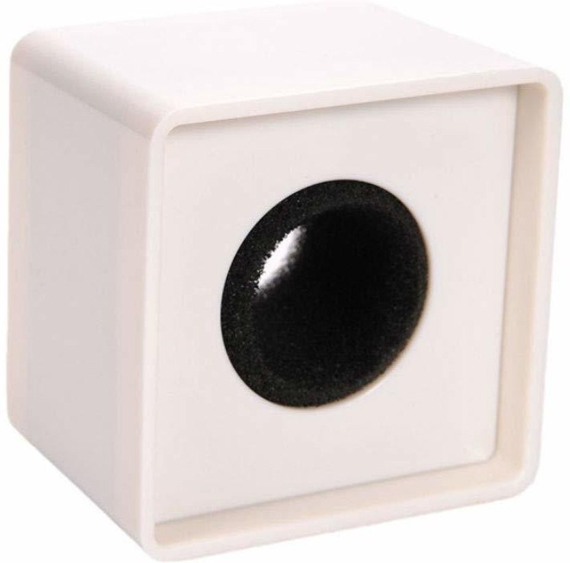 HICOVERS Microphone Station Logo -Square Shape Mic ID for News Mic, etc. Mic Holder(White)