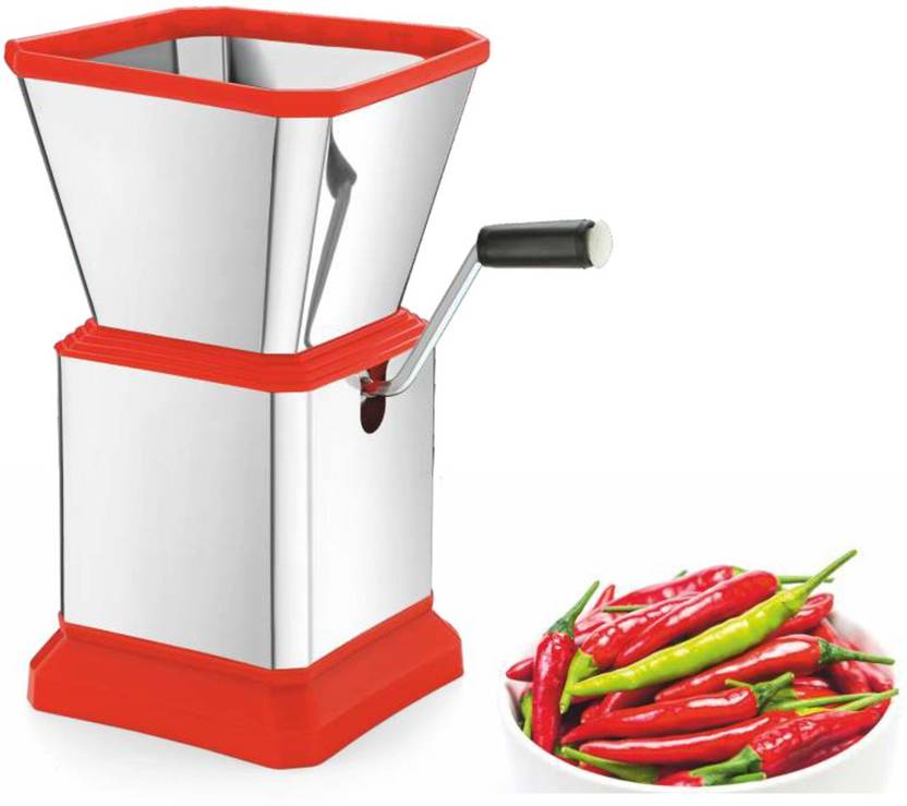 TO HOME Stainless Steel with ABS Chilli/Vegetable/Onion/Garllic Cutter