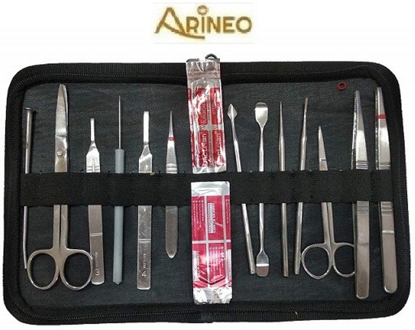 ARINEO SURGICAL Stainless Steel Dissection Kit , Silver Utility Forceps