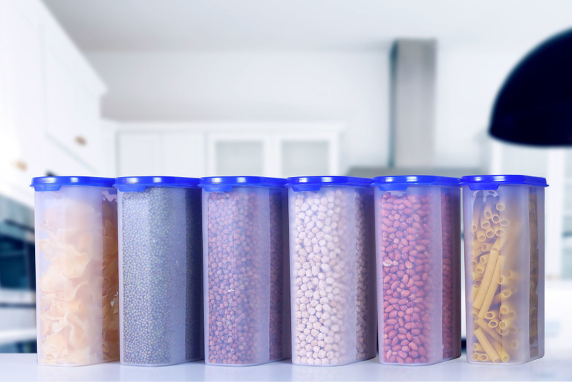 supremewell Plastic Grocery Container  - 2500 ml(Pack of 6, Blue)