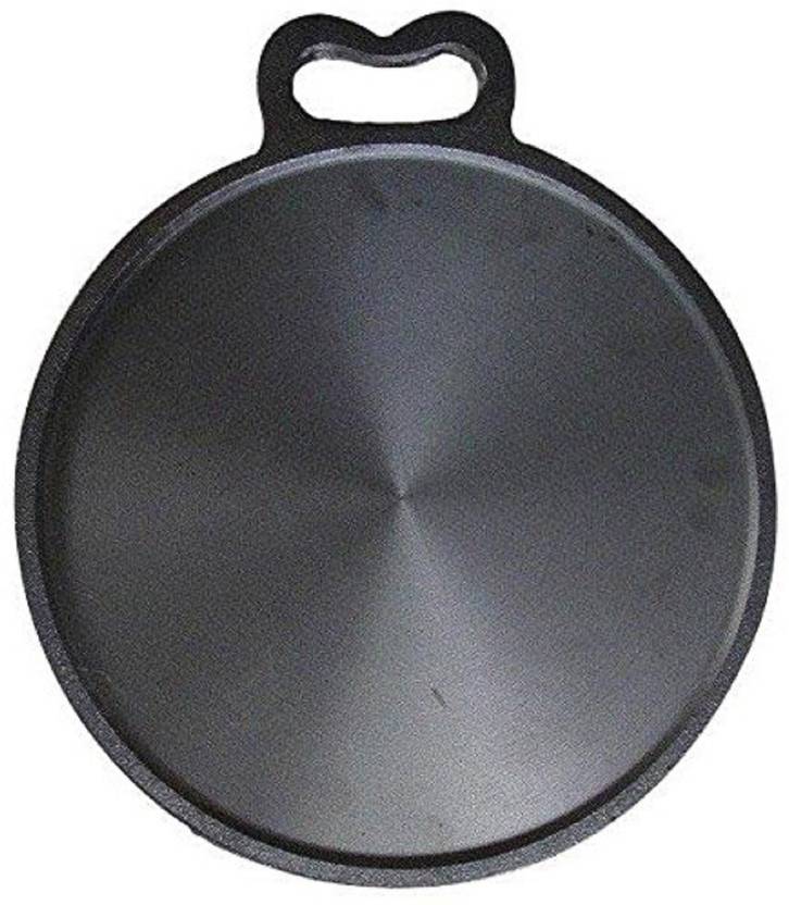 JENTECH FARMS Induction Base Cast Iron Tawa, 12 Inches, Black Tawa 31