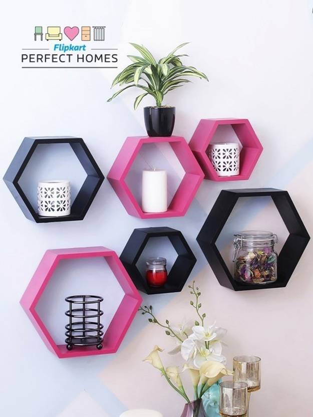 Flipkart Perfect Homes Wooden Wall Shelf For Home Decor MDF (Medium Density Fiber) Wall Shelf