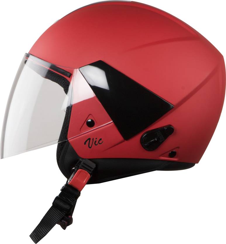 Steelbird SBH5 7Wings Vic Open Face Helmet in Glossy Sports Red with