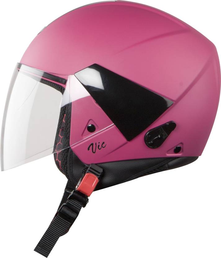 Steelbird SBH5 7Wings Vic Open Face Helmet in Glossy Magenta with
