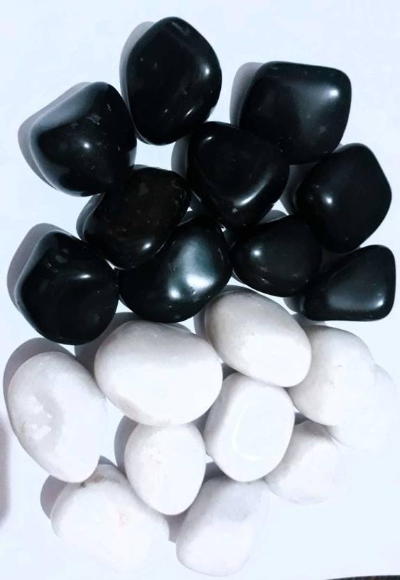 UNIQ WORLD Black & White Pebbles for Home Decoration/Beautiful Black