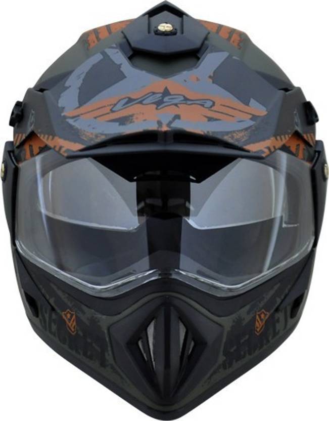 VEGA OFF ROAD D/V SECRET DULL GREEN BLACK HELMET Motorbike Helmet Buy