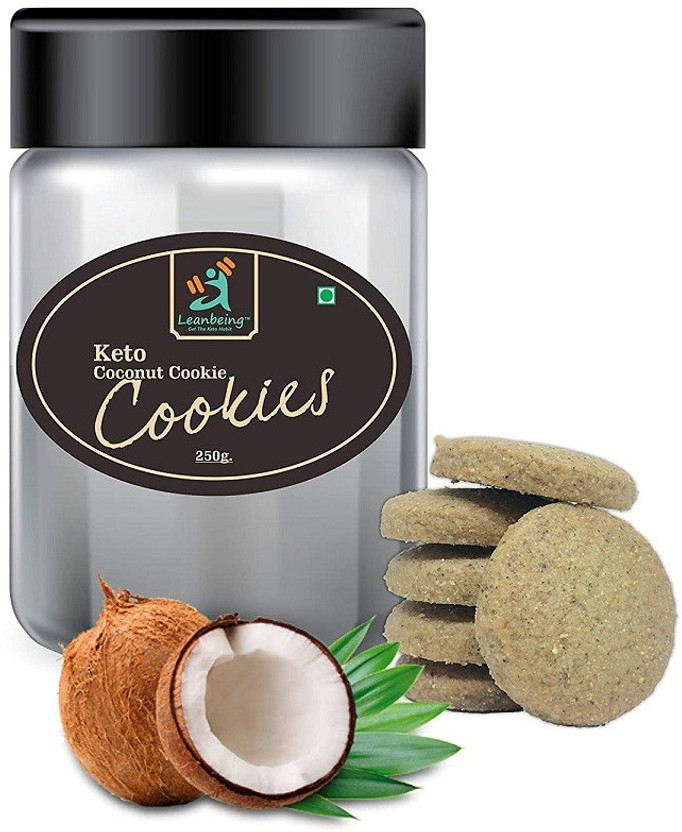 LEANBEING Keto cookie Coconut , Ultra low carb, Keto friendly Snack, Gluten free Cookies Biscuit(250 g)