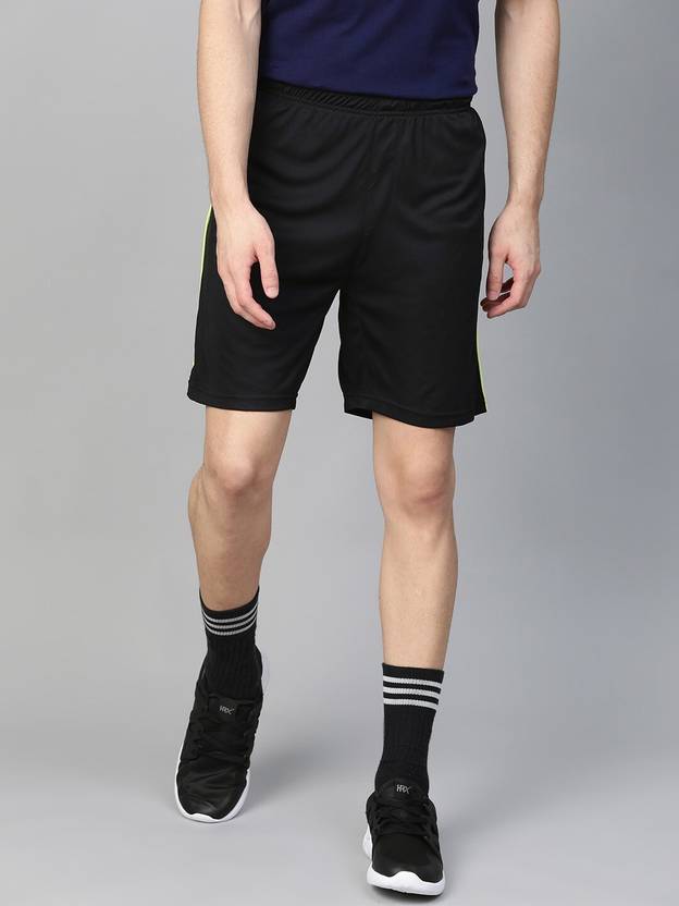 HRX by Hrithik Roshan Solid Men Black Sports Shorts Buy HRX by Hrithik Roshan Solid Men Black