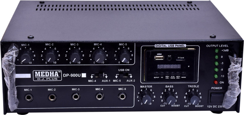 MEDHA D.J. PLUS Professional Recording Usb-900U ,90 Watt P.A. Amplifier With Digital Media Player 90 W AV Power Amplifier(Black)