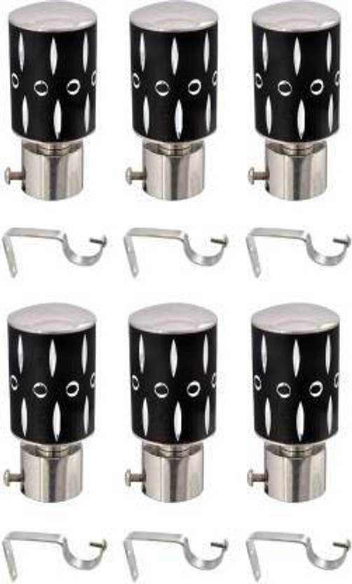 Billam Black Curtain Knobs, Rod Rail Bracket Price in India Buy Billam Black Curtain Knobs