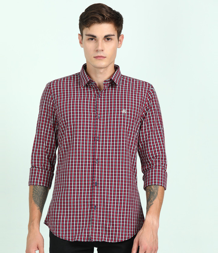 University blue and red shirt clearance