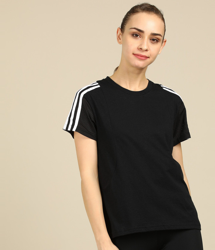Buy ADIDAS Solid Women Round Neck Black