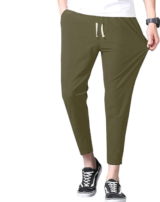 Coral Tapered Men Dark Green Trousers 