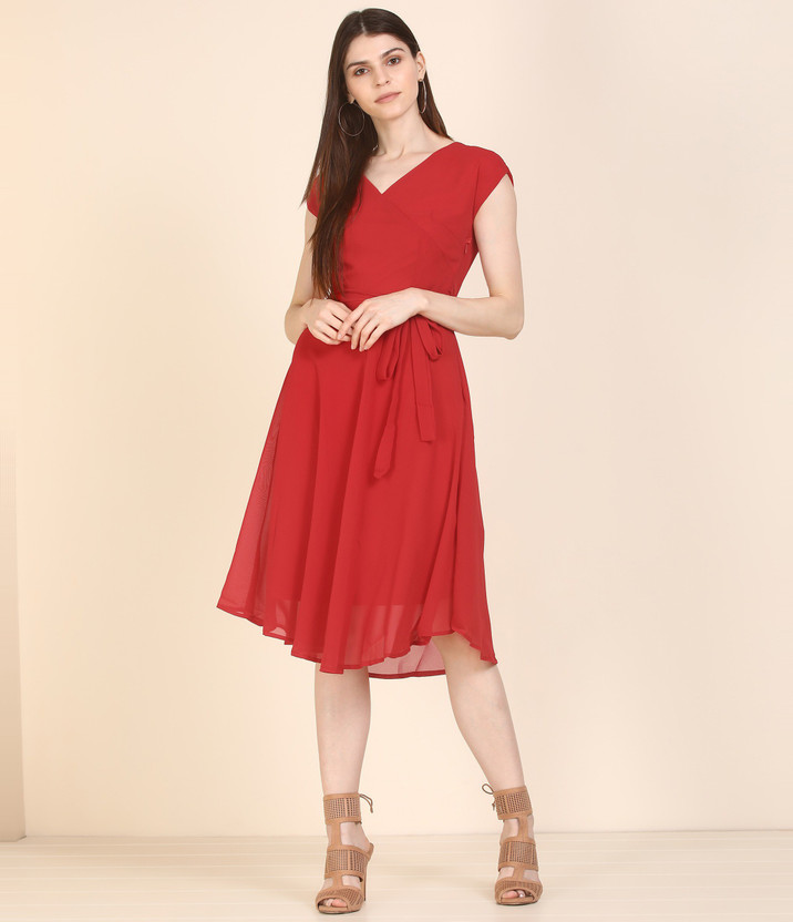 flipkart fit and flare dress
