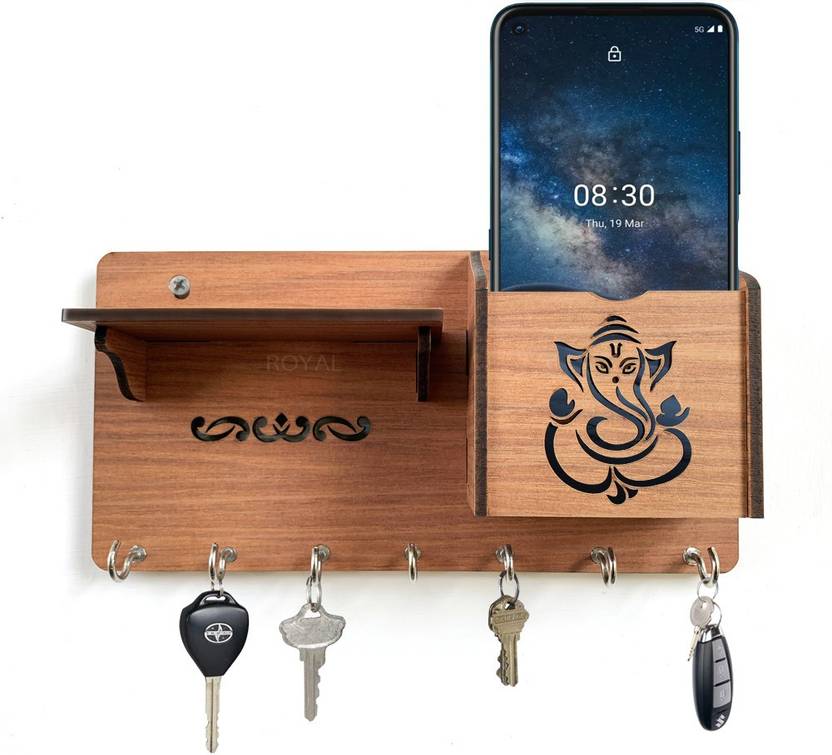 household hub Lord Ganesh Key Holder No of Hooks 7 Wood Key Holder