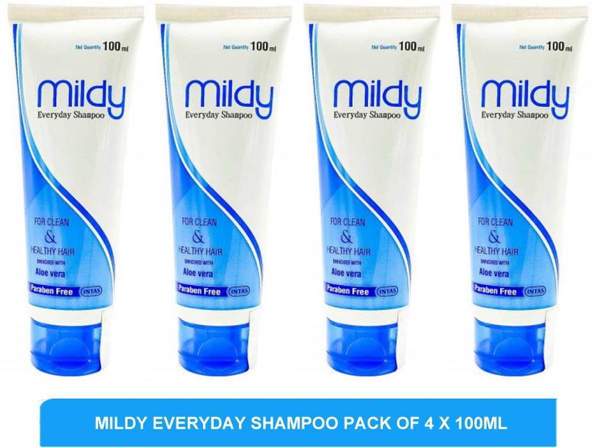 Mildy Everyday Shampoo pack of 4 x 100ml Price in India, Buy Mildy Everyday Shampoo pack