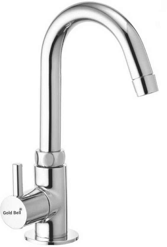 Gold Bell Premium Quality Swan Neck Chrome Finished Table DeckMounted Swan Neck Tap for Kitchen
