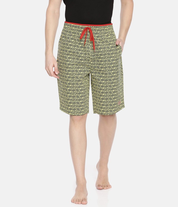 Mens Clothing Shorts Bermuda shorts Sacai Cotton Geometric-print Bermuda Shorts in Green for Men 